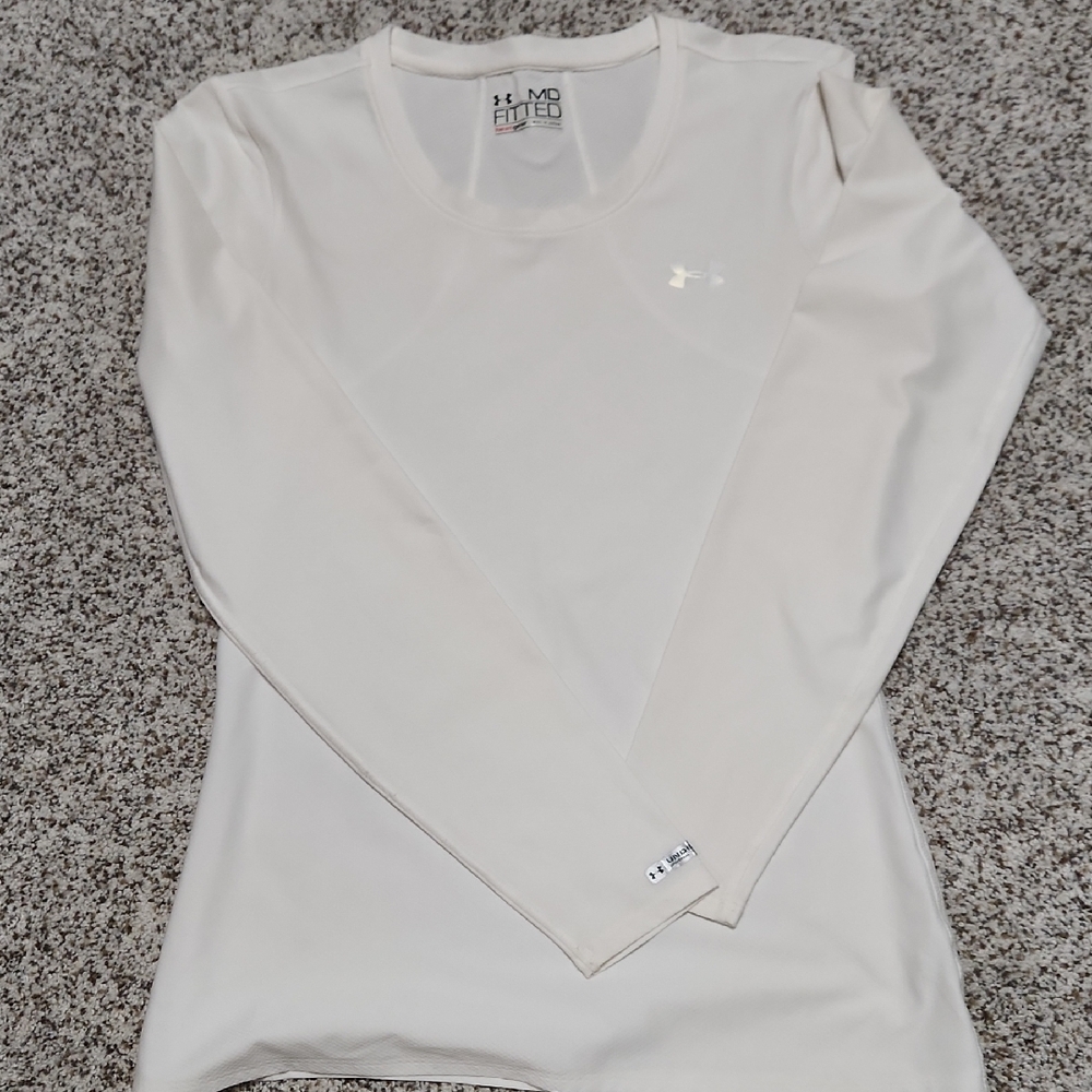 Under Armour Women's Off-White Long Sleeve Tee